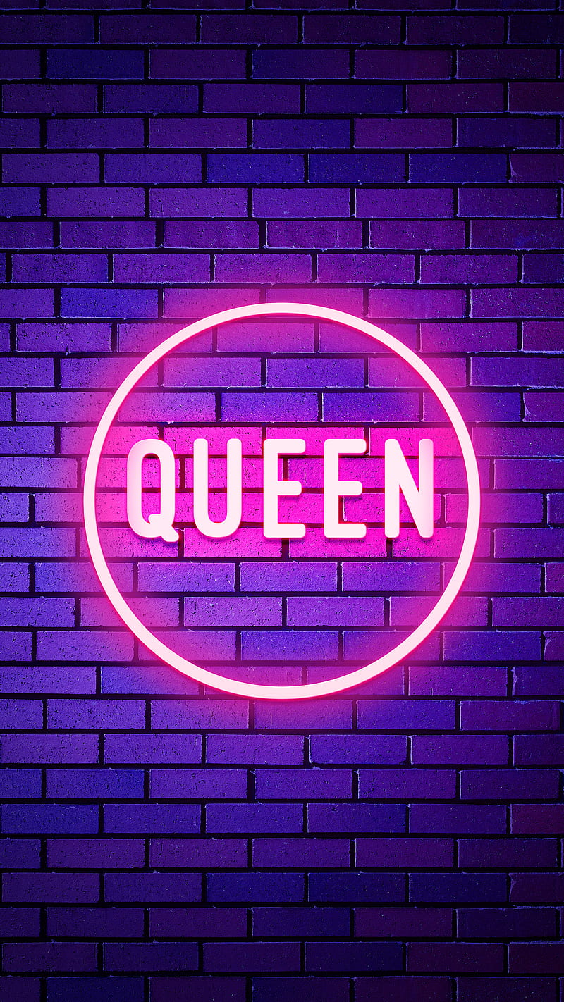 Queen, Name, Neon Queen, Neon light, Neon name, name design ...