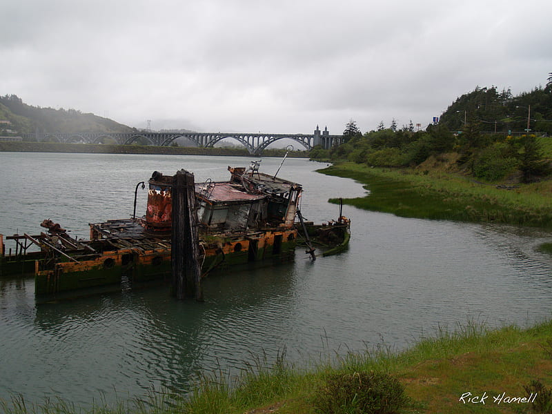 Wreck of the Mary D. Hume, oregon, d, mary, port orford, hume, ship wreck, HD wallpaper