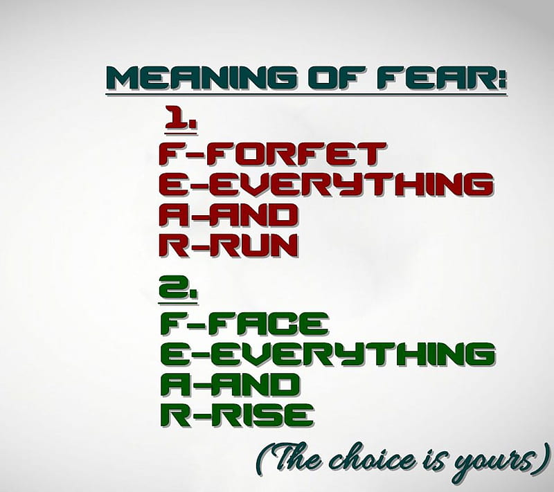 Fear, choice, cool, feeling, life, new, quote, rise, run, saying, HD wallpaper