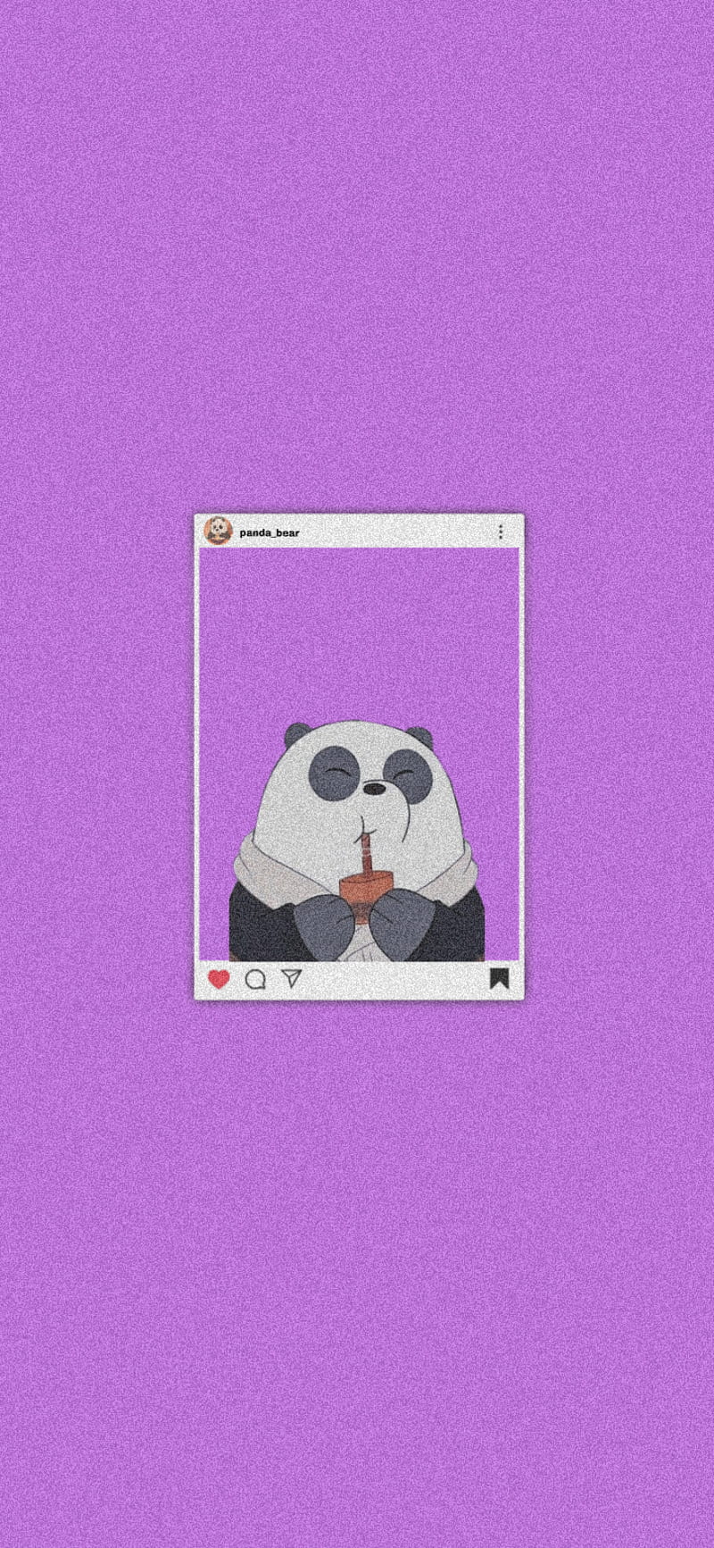 Panda bear, bear, instagram, panda, purple, HD phone wallpaper