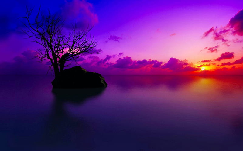 Serenity, Serene, Lakes, Colors, Peaceful, Sunset, HD wallpaper