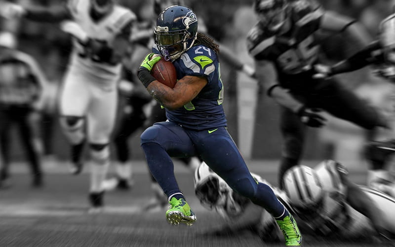Marshawn Lynch: Seattle Seahawks running back, sport, seattle, 2014, 08, 25, football, HD wallpaper