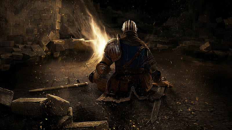 Dark Souls Bonfire Sword Armor Games, HD wallpaper