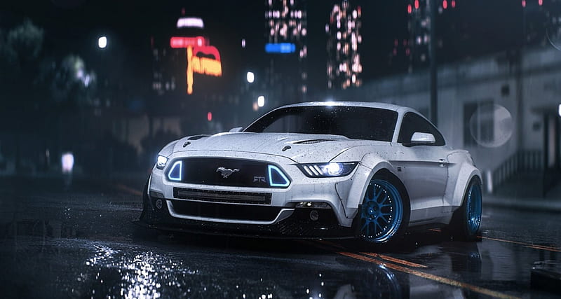 Custom Ford Mustang, mustang, art, fantasy, ford, car, custom, HD wallpaper