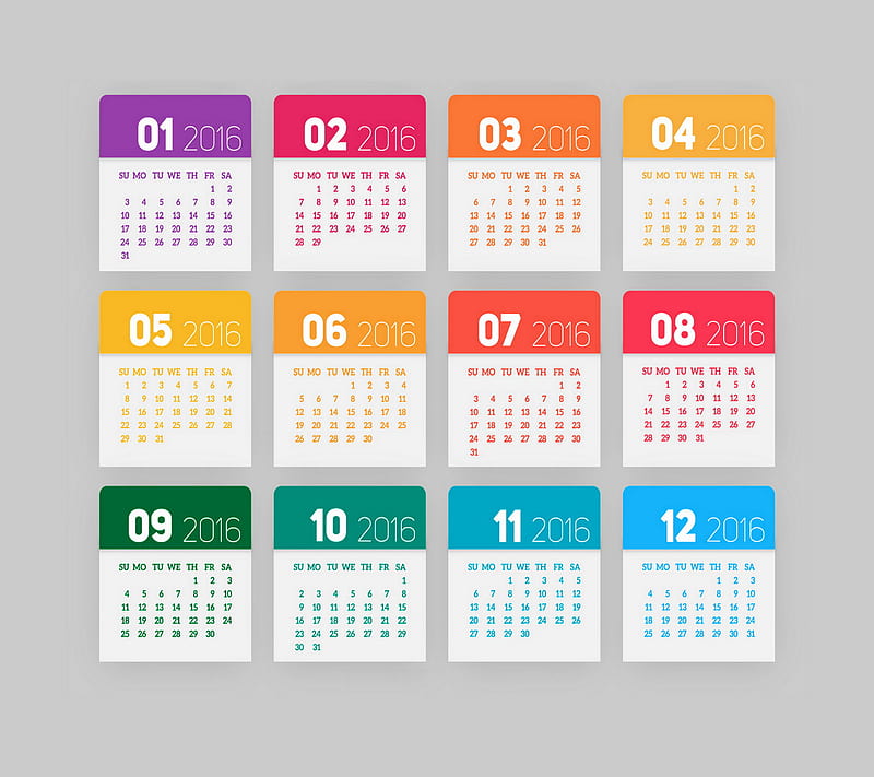 2016 calendar deals hd psd