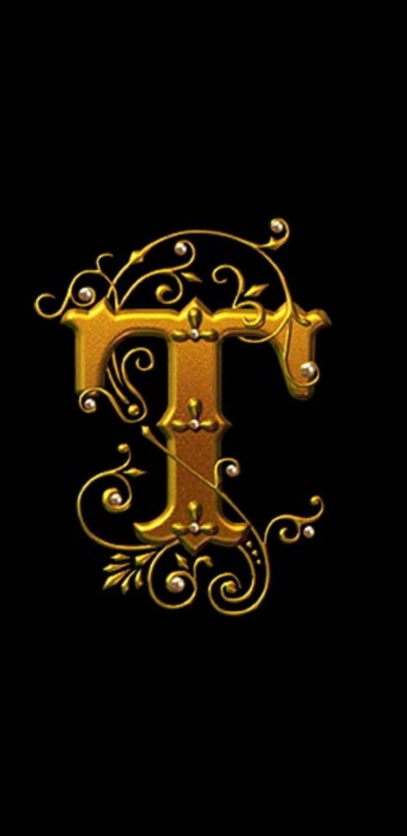 Letter t, royal, letters, golden, black, alphabet, alphabets, HD phone wallpaper