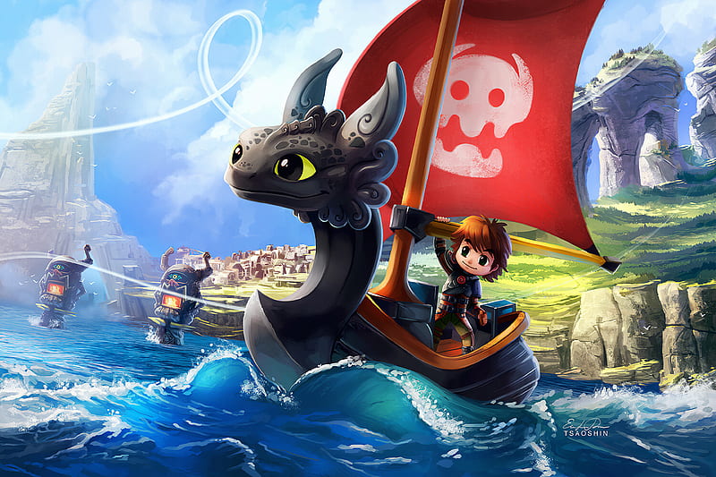 How To Train Your Dragon And Wind Waker Crossover , how-to-train-your-dragon, movies, animated-movies, dragon, artstation, HD wallpaper