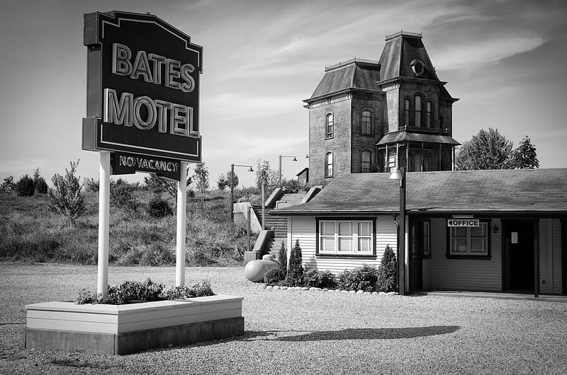 BATES MOTEL~No Vacancy, movie, office, hitchcock, Bates, motel, horror, psycho, HD wallpaper