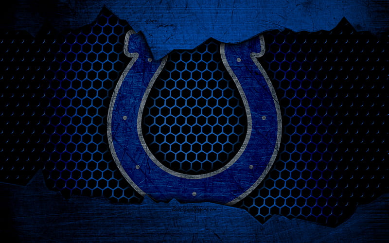 Indianapolis Colts logo, NFL, american football, AFC, USA, grunge, metal texture, South Division, HD wallpaper