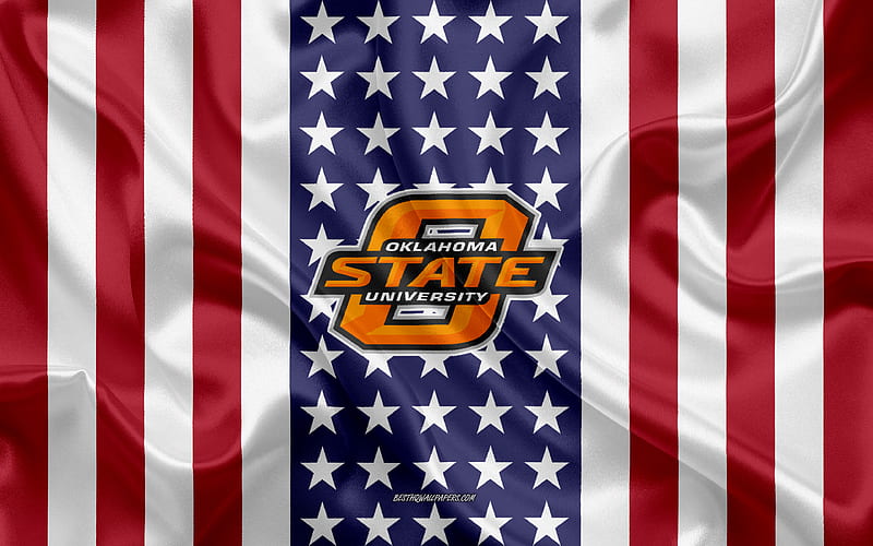 Oklahoma State University Center for Health Sciences Emblem, American Flag, Oklahoma State University Center for Health Sciences logo, Tulsa, Oklahoma, USA, Oklahoma State University Center for Health Sciences, HD wallpaper