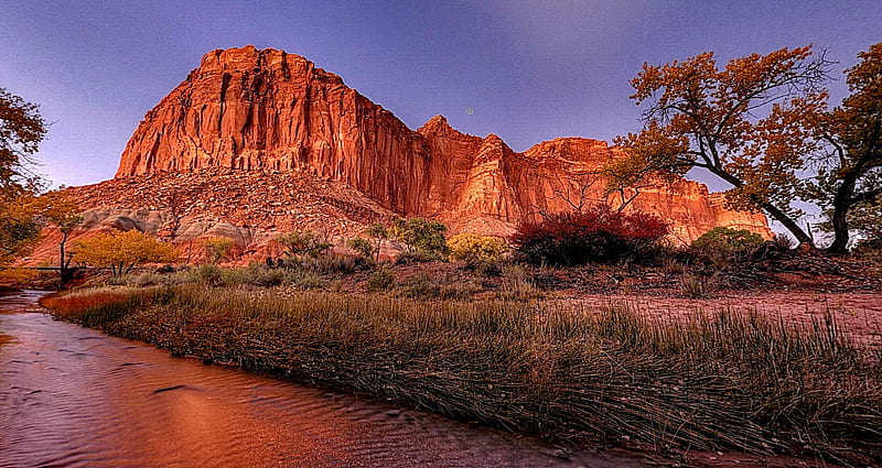 Arizona, water, mountains, hot, river, trees, sky, HD wallpaper Arizona, water, mountains, hot, river, trees, sky, HD wallpaper
