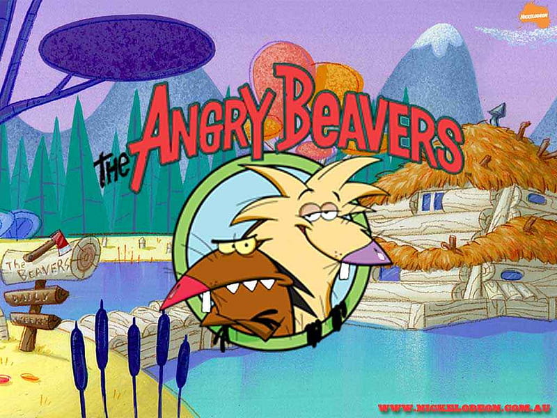 Angry Beavers, cartoon, beavers, angry, animals, HD wallpaper