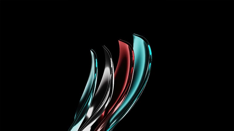 Metallic 3d Slices, abstract, 3d, dark, black, oled, artist, artwork, digital-art, behance, HD wallpaper