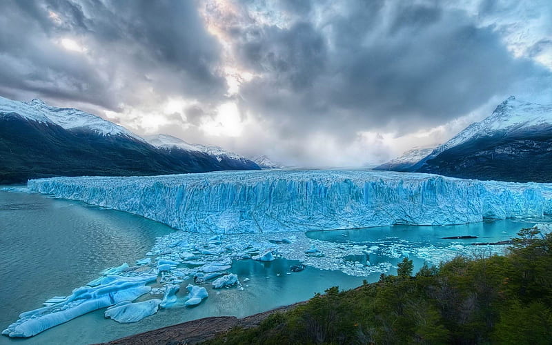 glacier-amazing natural scenery, HD wallpaper