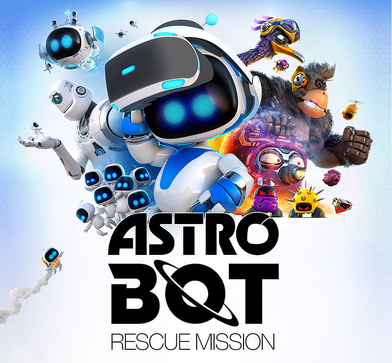 Astro bot , gaming, vr, blue, HD wallpaper