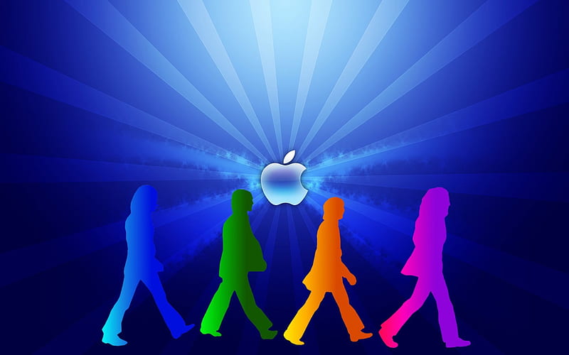 apple beatles, apple, software, beatle, blue, HD wallpaper