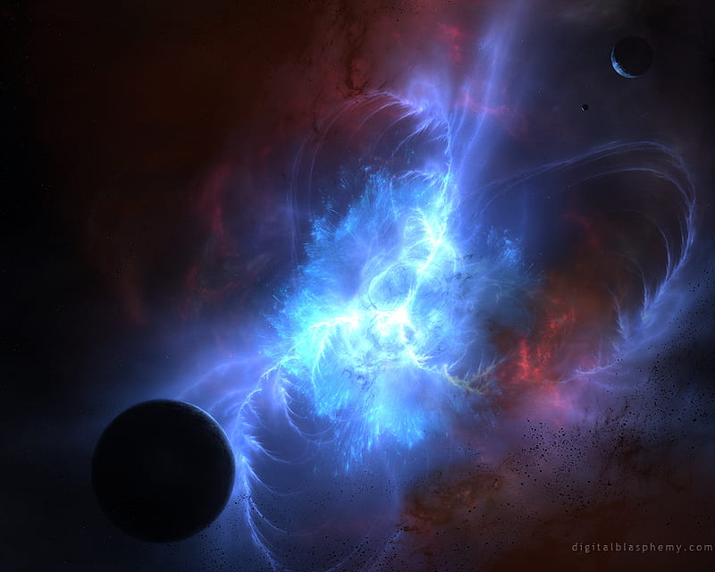 nebula, planets, wierd, crazy, space, HD wallpaper