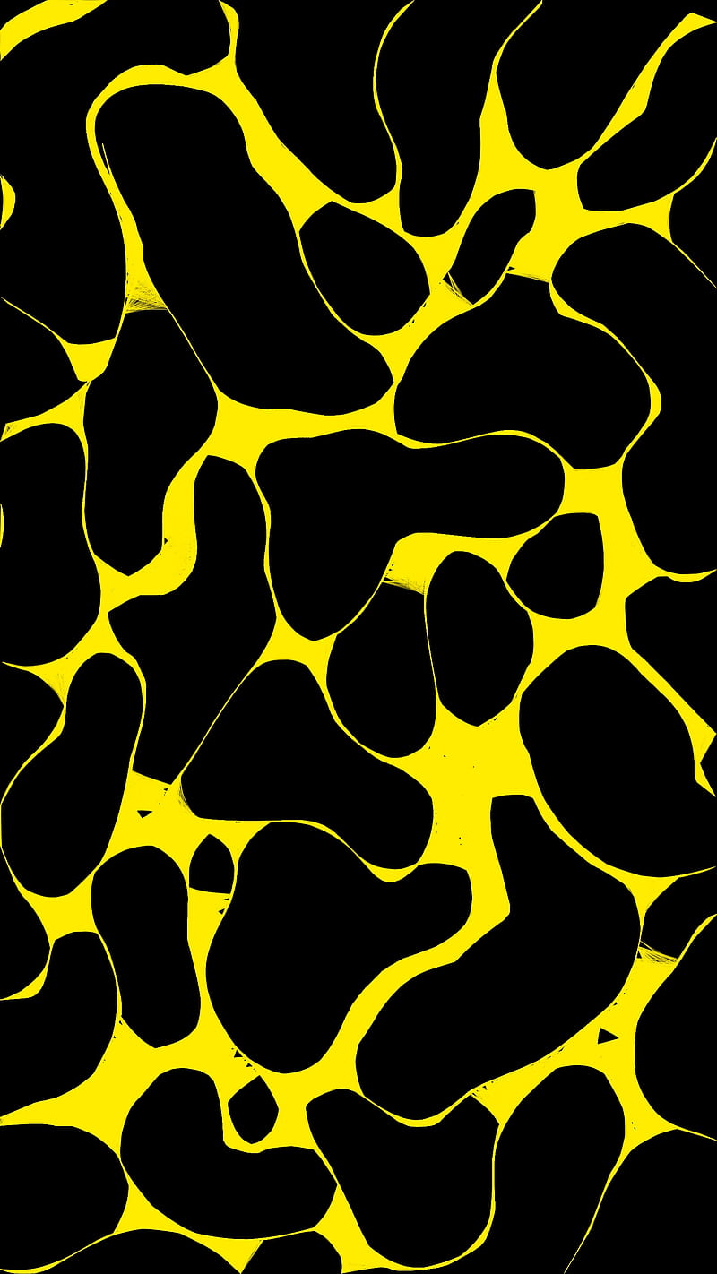 stained yellow abstract, black, pattern, texture, HD phone wallpaper