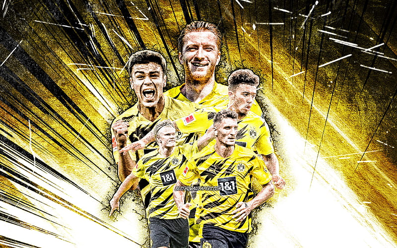 Download wallpapers Marco Reus, 4k, art, Borussia Dortmund, German football  player, splashes of paint, grung…