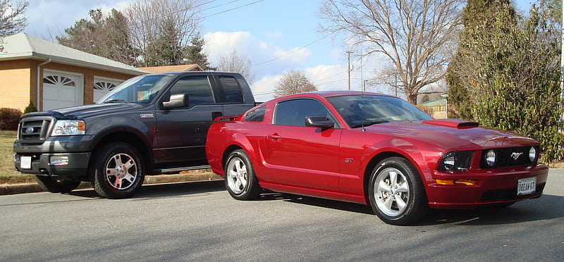 Ford Tuff, mustang gt, ford f150, HD wallpaper