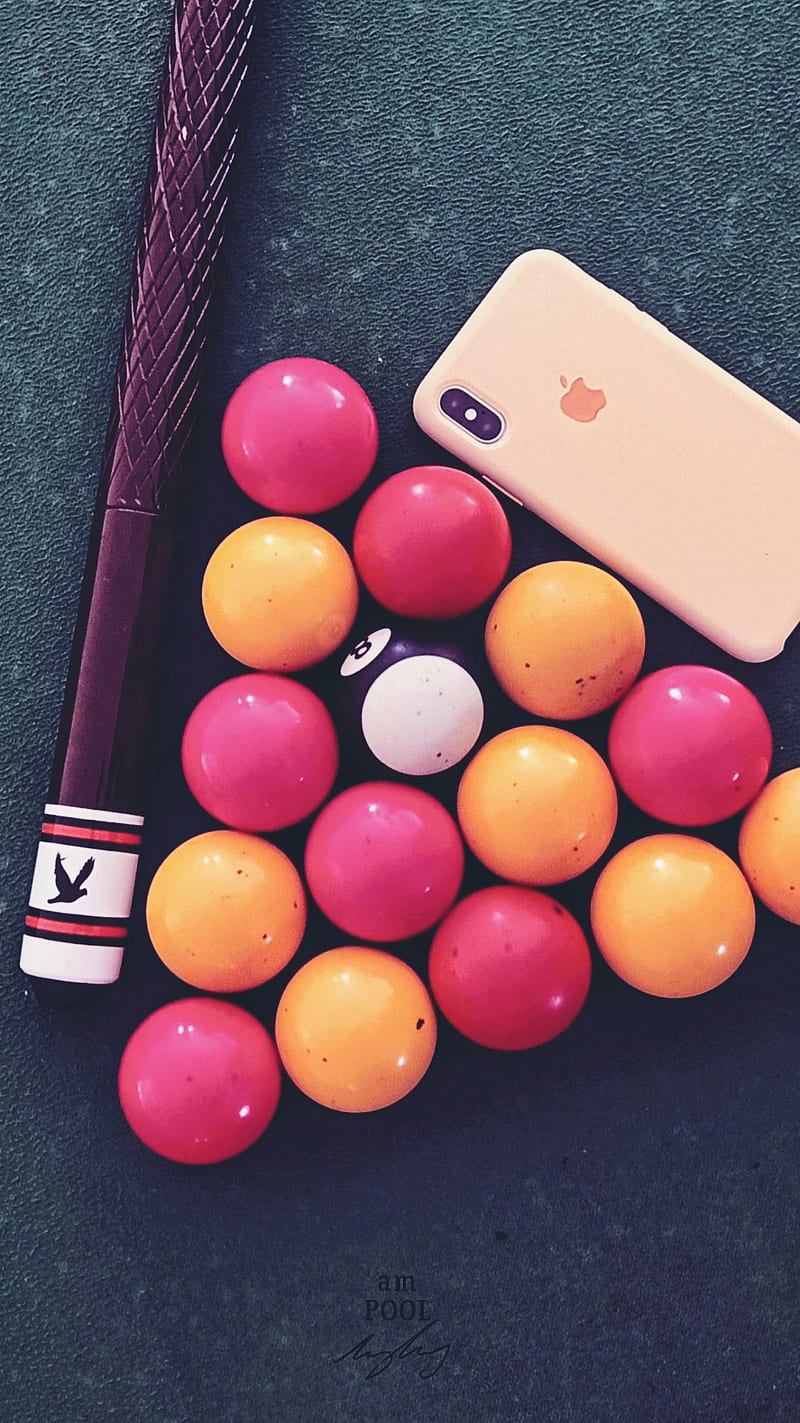 Pool Iphone X, apple, ball, billiards, pool 8, pool table, snooker, HD phone wallpaper