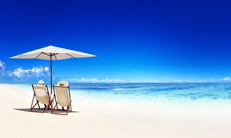 Summer Vacation, beach, vacation, sunshine, sky, sea, blue, HD wallpaper |  Peakpx