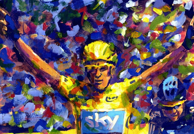 Tour De France paint, bikes, france, paint, tour, HD wallpaper