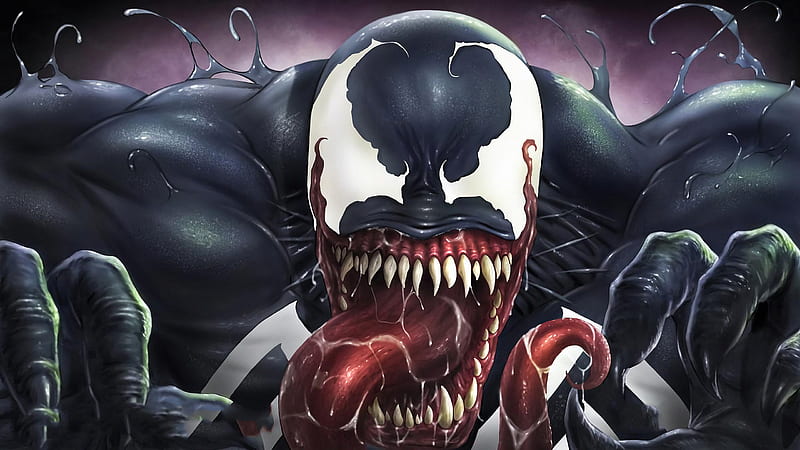 Venom Attack, venom, superheroes, , artist, artwork, HD wallpaper