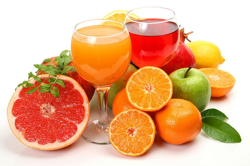 Vitamin C, apple, mango, juice, orange, lemon, HD wallpaper