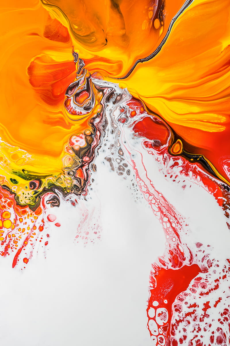 paint, liquid, stains, spots, abstraction, bright, HD phone wallpaper