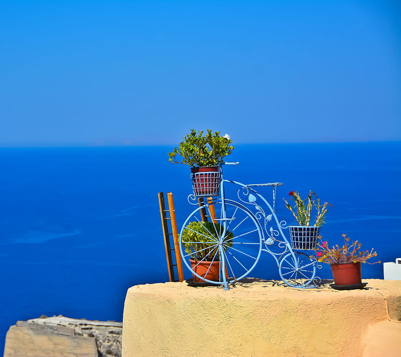 Santorini, greece, island, travel, HD wallpaper