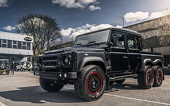 Land Rover Defender, tuning, Kahn Design Flying Huntsman Defender 6x6, 2018 cars, SUVs, 6x6, Land Rover, HD wallpaper