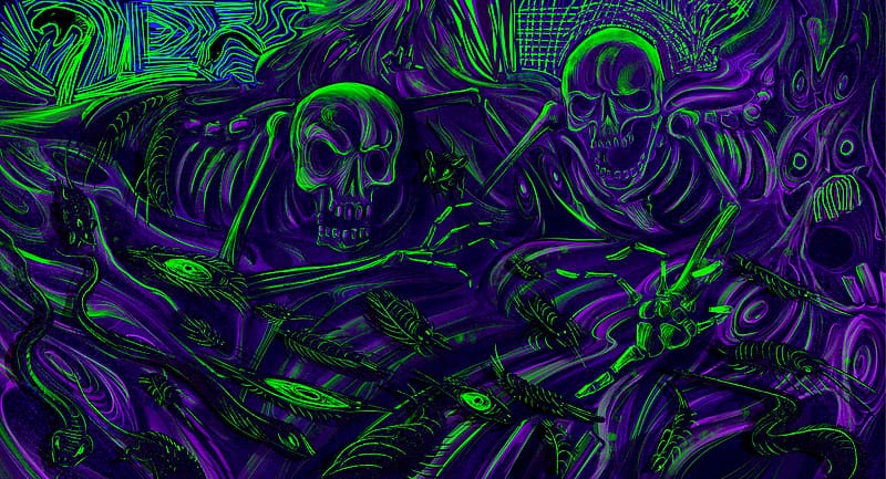 the tormenting, eerie, gothic, skulls, dark, HD wallpaper