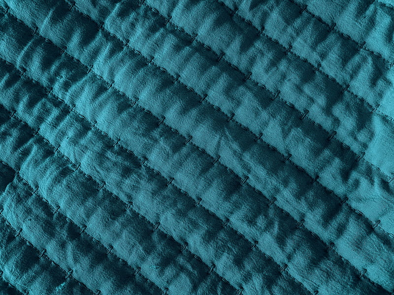 fabric, seams, surface, texture, blue, HD wallpaper