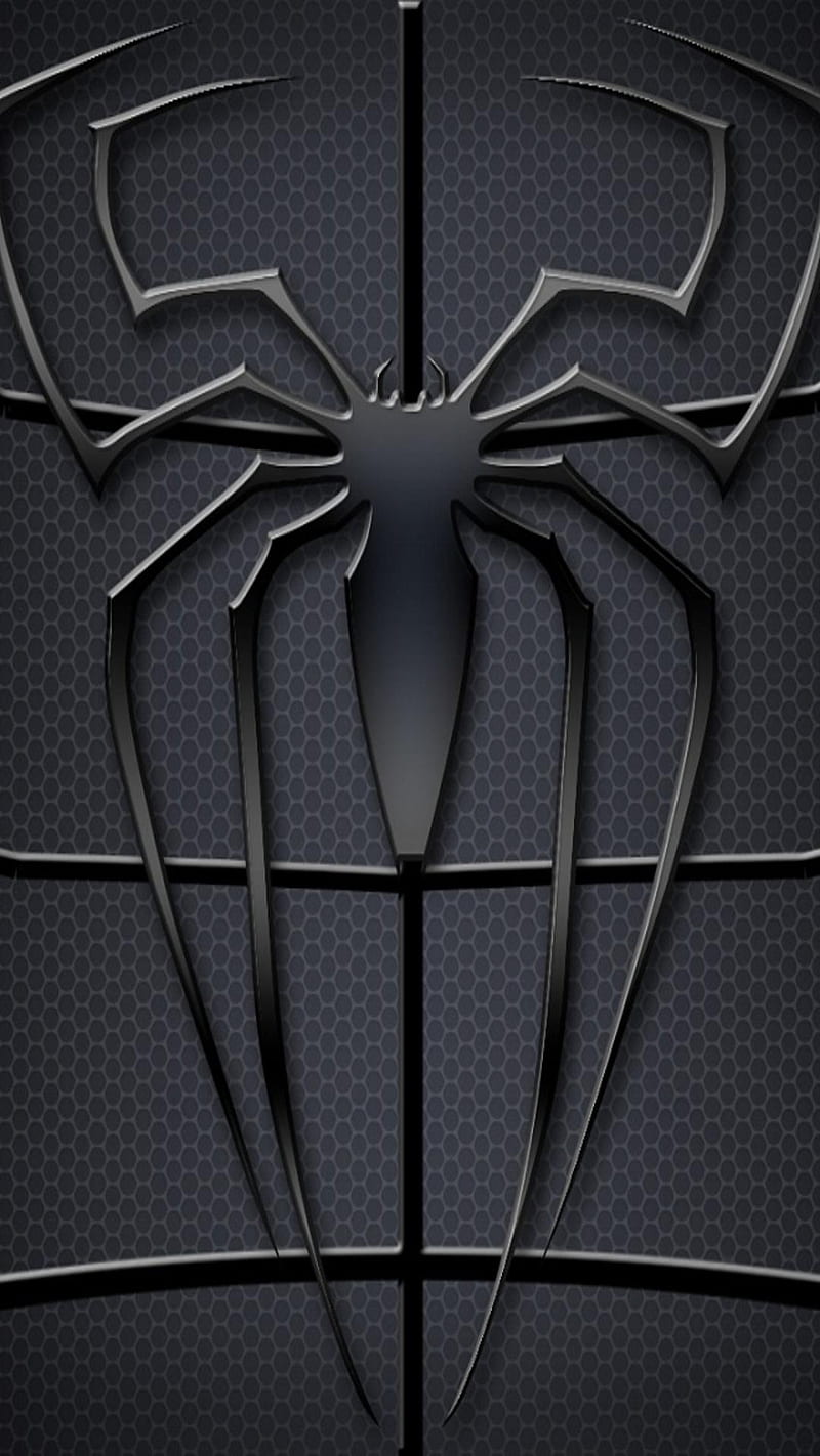Black Spider, black spider logo, hunting, new real, spider, spider logo, HD phone wallpaper