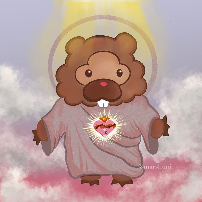 Sacred Heart of Bidoof by me. Pokemon teams, Pixel art games, Pokemon, HD phone wallpaper