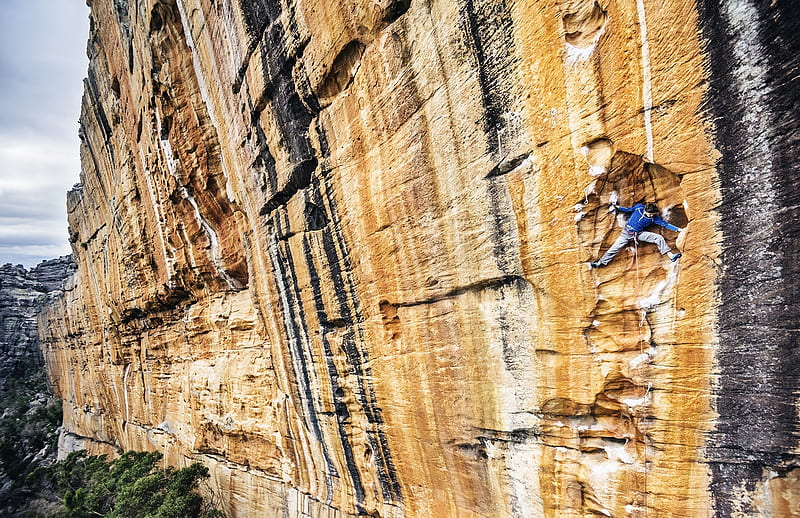 The Taipan Wall, Grampians National Park, Overhanging sandstone, Australia, HD wallpaper