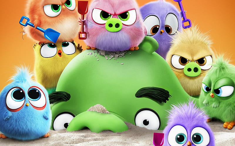The Angry Birds Movie 2, 2019, poster, promotional materials, main characters, Red, Mighty Eagle, Bomb, HD wallpaper