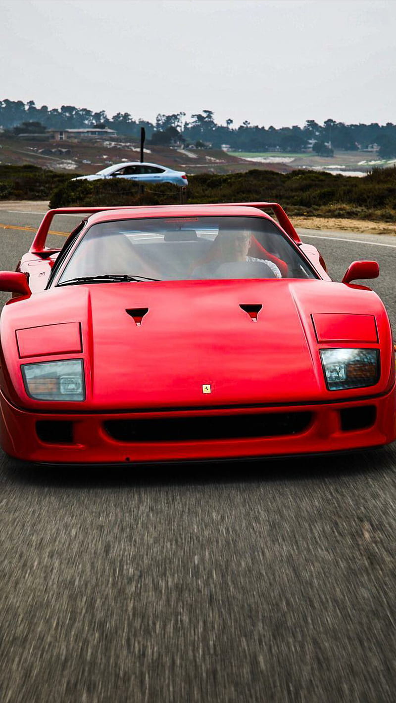 Classic Red Rari F40, car, ferrari, ferrari f40, hypercar, supercar, HD ...