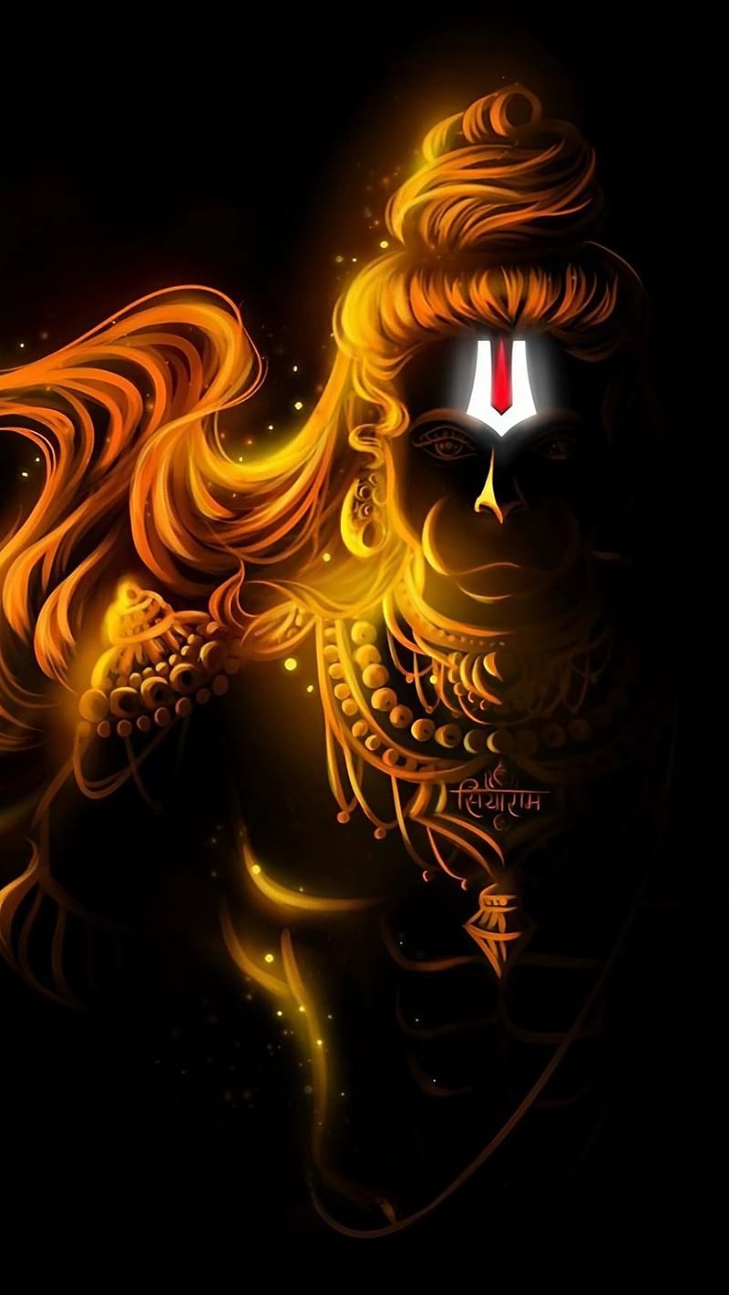 Lord Hanuman, Yellow Art, lord, god, bajrangbali, HD phone ...