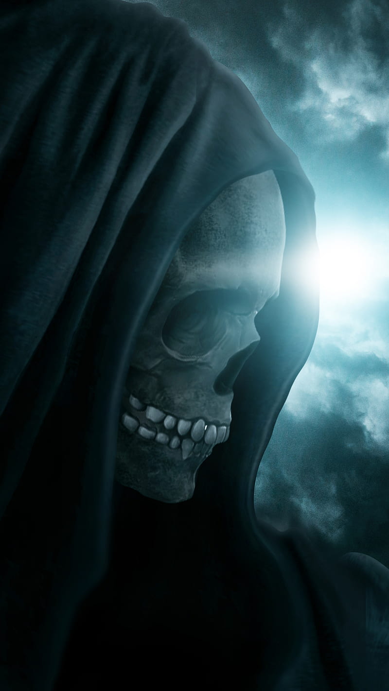 The Reaper Portrait, Rock, Rock and Roll, Skull, The Grim reaper, The Reaper, sandevil, the death, HD phone wallpaper