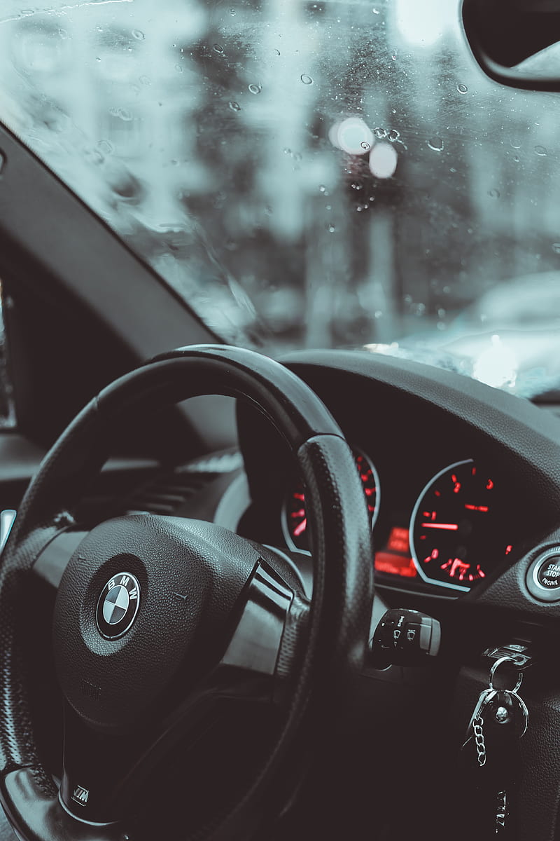 bmw, car, steering wheel, speedometer, HD phone wallpaper