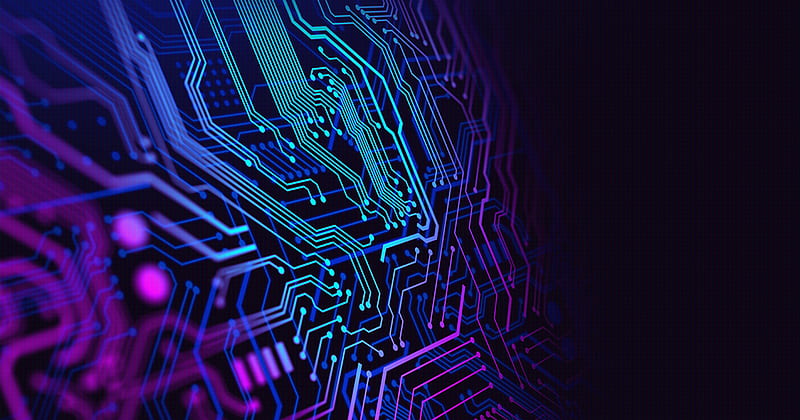 cyber circuit futuristic neon background,motif maze techno wallpaper  landscape ,generative ai 22811587 Stock Photo at Vecteezy