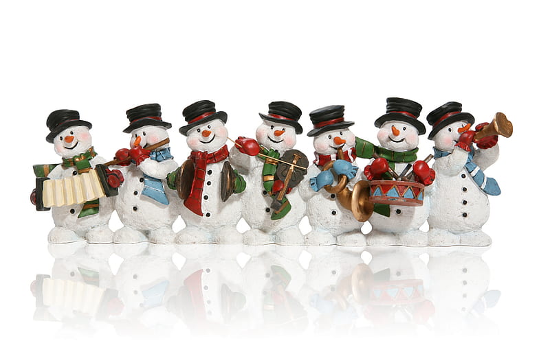 Snowmen, carrots, snowmans, christmasn, nice, gold, seven, christmas bell, christmas, holiday, decoration, ribbon, smiles, winter, balls, white, bells, buttons, red, bonito, silver, green, christmas bells, choir, happy holidays, blue, toys, stripes, violin, music, christmas ball, smile, snowman, silver balls, horn, flute, accordion, nature, pretty, christmas balls, bell, magic, xmas, sweet, scarfs, gloves, coats, magic christmas, snow people, beauty, reflection, lovely, hats, trumpet, black, new year, abstract, cute, cool, merry christmas, orchestra, colorful, holidays, drum, bow, mittens, graphy, ball, christmas merry christmas, instruments, happy new year, minstrels, intstruments, festive, funny, vegetables, reflections, silver ball, HD wallpaper