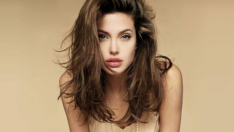 Angelina Jolie, Brunette, Green Eyes, American, Celebrity, Actress, HD wallpaper