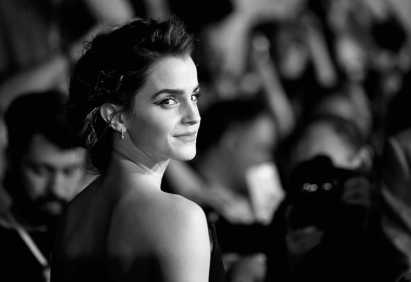 Emma Watson 2017 Monochrome, emma-watson, celebrities, girls, monochrome, black-and-white, HD wallpaper