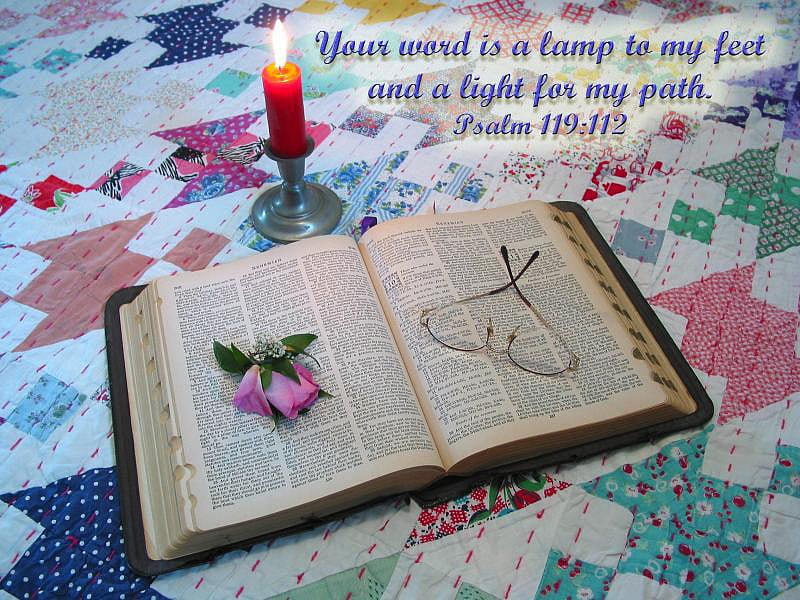 His Word, candle, christian, quilt, bible, verse, light, scripture, HD wallpaper