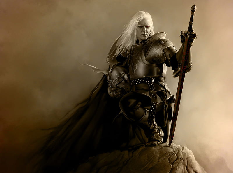 Elric of Melnibone - The White Wolf, warrior king, sorcerer, elric, albino, HD wallpaper