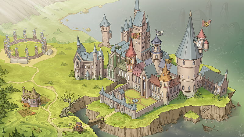 Harry Potter, Castle, Hogwarts Castle, HD wallpaper