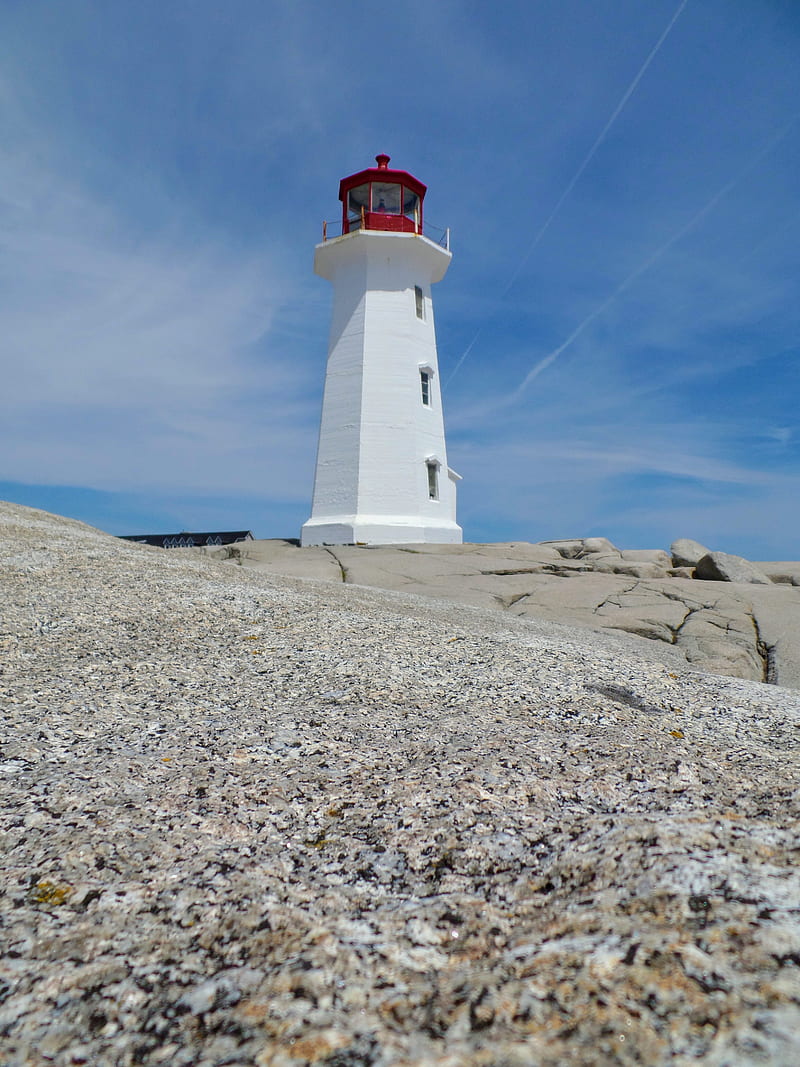 Canadian Lighthouse, boats, canada, harbor, harbour, nova scotia, ocean, sea, HD phone wallpaper
